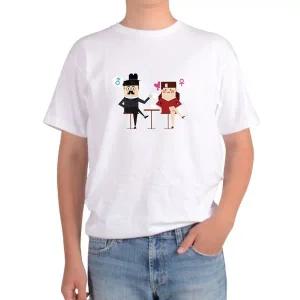 기능성 반팔티 남과여 커플 커피 데이트 디자인의류