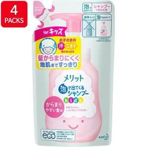 메리트 폼 샴푸 키즈 탱걸드 헤어 리필 Foam Shampoo Kids Tangled Hair Refill 240ml 4팩