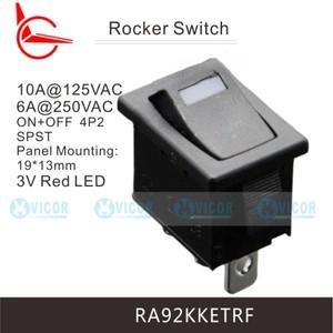 RA92 전원 스위치, NKK JWS11RAAC 조명 국가 대신 창문 로커, R19A SPST 4P2, 10A125V