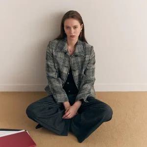 [하프클럽/S쏠레지아]에스쏠레지아 스탠카라 크롭 자켓 SOOAWJK080