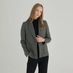 [하프클럽/S쏠레지아]에스쏠레지아 아웃포켓 싱글 테일러드 자켓 SOOAWJK060