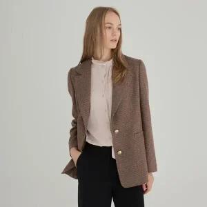 [하프클럽/S쏠레지아]에스쏠레지아 오버핏 테일러드 체크자켓 SOOAZJK110