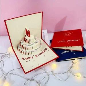 레드 카드 캐주얼 생일 축하 팝업 편지