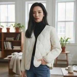 [제반] 경량패딩 패딩 경량패딩여성 여성경량패딩 숏패딩 겨울패딩 여성패딩 역시즌패딩 베이지 2XL