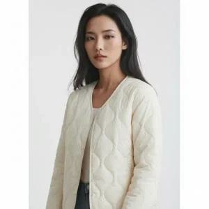 [제반] 경량패딩 패딩 경량패딩여성 겨울패딩 숏패딩 여성패딩 여성경량패딩 역시즌패딩 베이지 3XL