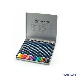 문화 고급 수채 24색연필 틴케이스