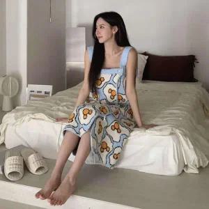 [신세계라이브쇼핑][옷자락] 여자 썸머 캐릭터 나시 샤워 루즈핏 가운 원피스
