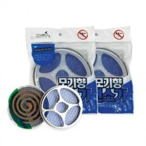 더웰 모기향연소기(국산)-2개 거치대 받침대 케이스 뚜껑있는