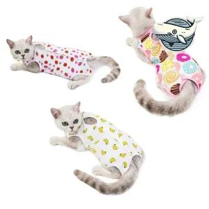 부드러운 고양이 중성화복 따뜻한 중성화 올인원 고양이의류