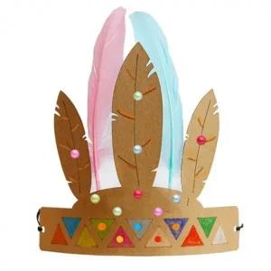 (재미스쿨) DIY194 인디언머리띠만들기 세트 깃털 1인용