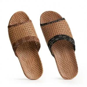 시원한 엣지라인 라탄 슬리퍼 2color