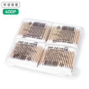 고급나무면봉 100P 4개 위생면봉 멸균 아기 유아 고급면봉 4p중포장