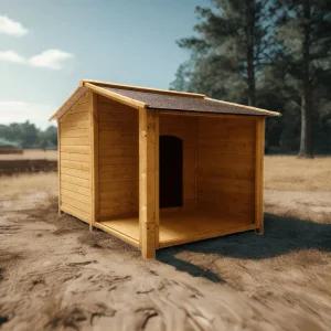 단단한 주택 개집 실외용 비가림 겨울집 대형 따뜻한 나무