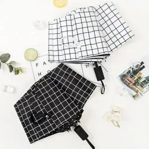 UV 자외선 차단 8K 4단 체크 경량 수동우산 미니우산 초경량우산 수동우산 98cm 양우산 우양산 4단우산