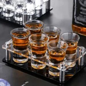 홈파티 6구 샷잔 홀더 스트레이트 양주 술잔 받침대 소주잔홀더 소주잔받침대