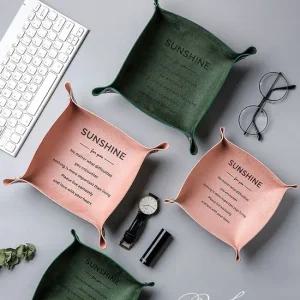 화장대 데스크 서랍 수납 정리 함 가죽 트레이 대 멀티정리함 악세사리정리함 미니정리함