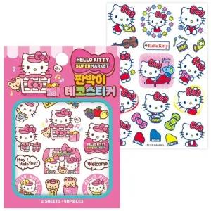 학산문화사 산리오캐릭터즈 헬로키티 판박이 스티커 캐릭터스티커 팬시스티커
