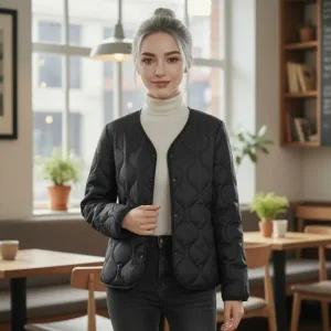 [제반] 경량패딩 패딩 경량패딩여성 역시즌패딩 숏패딩 여성패딩 여성경량패딩 겨울패딩 블랙 L