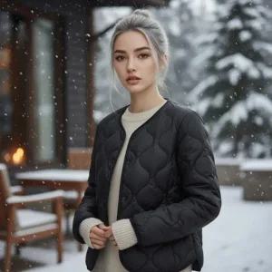 [제반] 경량패딩 패딩 경량패딩여성 숏패딩 여성패딩 역시즌패딩 여성경량패딩 겨울패딩 블랙 2XL