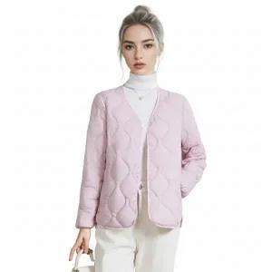 [제반] 경량패딩 패딩 경량패딩여성 역시즌패딩 숏패딩 여성패딩 겨울패딩 여성경량패딩 핑크 L