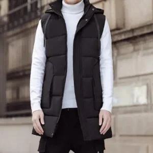 [신세계라이브쇼핑][옷자락] 여성 클래식 블랙 후드 민소매 패딩 조끼