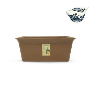 웰빙 상추 화분 텃밭 다용도 직사각 브라운