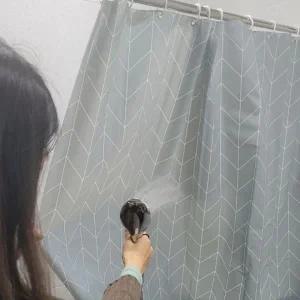 헤링본 방수 비닐 샤워 커튼 그레이 150x 180 가림막 파티션 샤워실