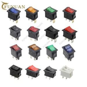 1Pcs KCD1 시리즈 2/3/4 핀 보트 자동차 로커 위치 전원 15mm x 블랙 레드 그린 6A/250V 10A/125V AC