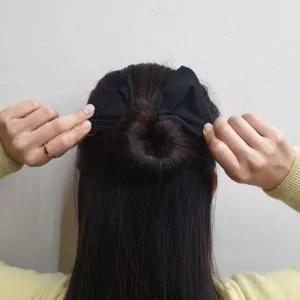 와이어 올림머리 헤어밴드 당고 머리끈 블랙 똥머리