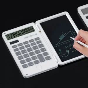 클레버폴딩휴대용전자메모패드계산기화이트