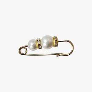 진주 브로치 소형 화이트