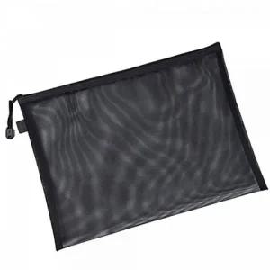 A4사이즈 메쉬 망사 메이크업파우치 블랙색상