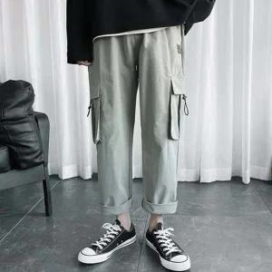 2컬러 밑단 조절 포켓형 패션바지