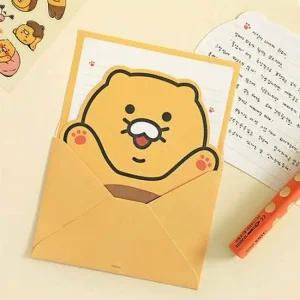 소모품 카카오프렌즈 춘식이 형태 편지지 세트