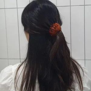 포니 올림머리 만두핀 똥머리집게핀 오렌지 똥머리핀 올림머리핀