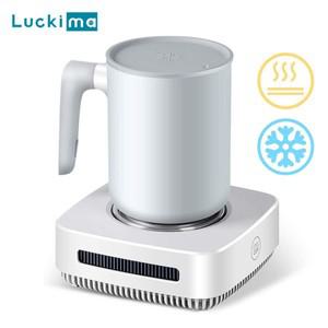 2in 1 컵 쿨러 커피 머그잔 워머 사무실 가정 책상 사용 물 차 음료 우유 맥주 코코아용 가열 냉각 플레이