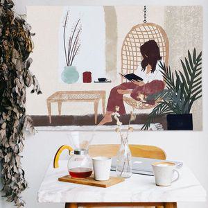 대형 패브릭 포스터 휴식 소녀 L W92D2B6