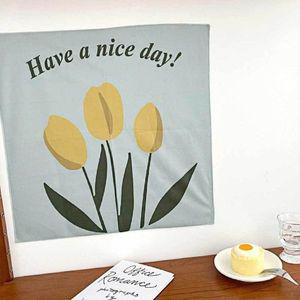 노란 꽃 튤립 패브릭 인테리어 포스터 WE4F427