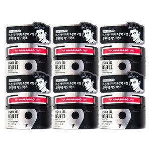 엘지 엘라스틴 맨인매트 무광택 헤어 왁스 하드 80g X 6개