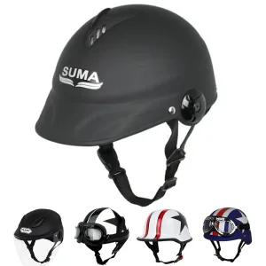 아우라 가벼운 오토바이 반모 헬멧 빈티지 바이크 헬멧 스쿠터 하이바