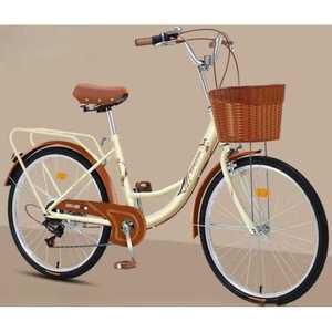 일본 자전거 레트로 빈티지 바이크 여성용 출퇴근 바구니