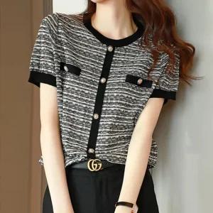 쿨썸머트위드배색니트 mde2302055