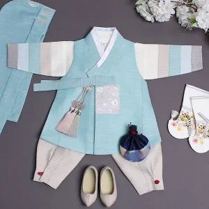 [보리보리/베베트리샤]여훈 남아 돌한복 남자아기 유아한복 민트