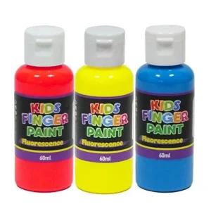핑거페인트 x 3색 형광색 미술놀이 60ml 세트 (WFJRIW6)