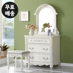 [벤티스가구]숄 엔틱 화장대 원목 수납 서랍장 슬림 수납장 미니 화장대 틈새 서랍형 수납장 가구 800