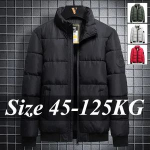 3xl 4xl 5xl 6xl 빅사이즈 패딩 점퍼 자켓 재킷 남성 캐주얼 파카 코트 M-8XL 두꺼운 가을 겨울 코튼 블랙