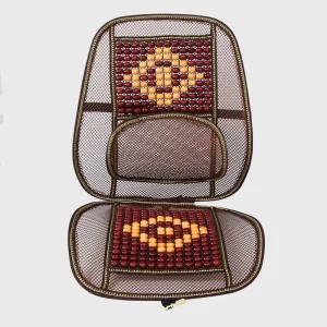 7day 원목 더블 자동차 등받이 시트(다크브라운)통풍카 차량용 여름 카시트 좌석 방석세트 망사 택시 택시