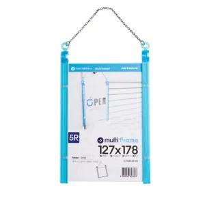 멀티프레임 걸이형 127x178 중형 5개 5R사이즈액자 홍보물꽂이 아크릴 찌라시 전회게시판 안내판 게물포켓