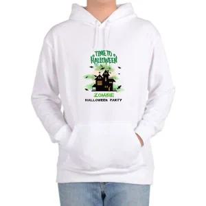 기모후드티 좀비 할로윈 박쥐 거미줄 디자인