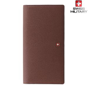 스위스밀리터리 오플 디자인 브라운 장지갑 WA0810BRP